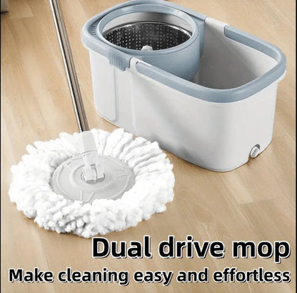 Heavy duty 360 degree rotating mop with a bucket