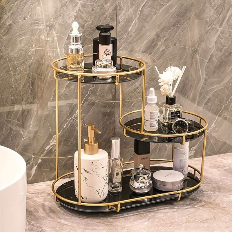 Light Luxury Storage Shelf/Cosmetics Toiletries Organizer