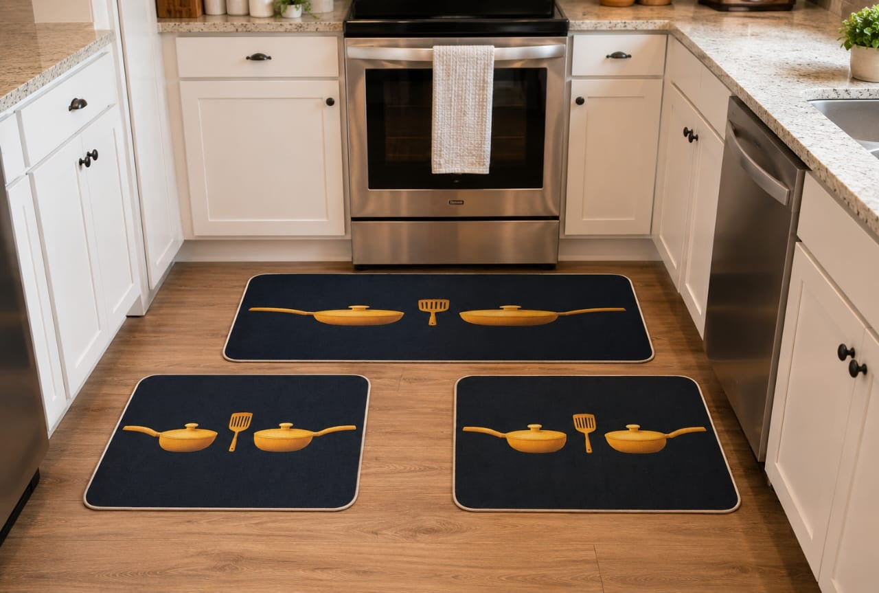 Three Pieces kitchen mat