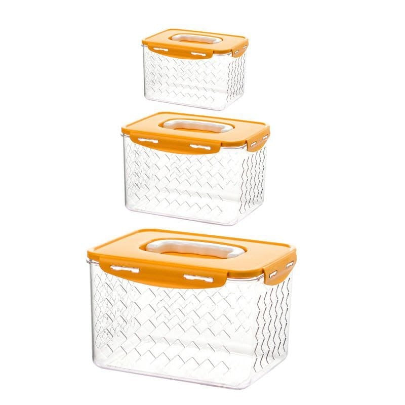 3pcs heavy acrylic fridge storage containers