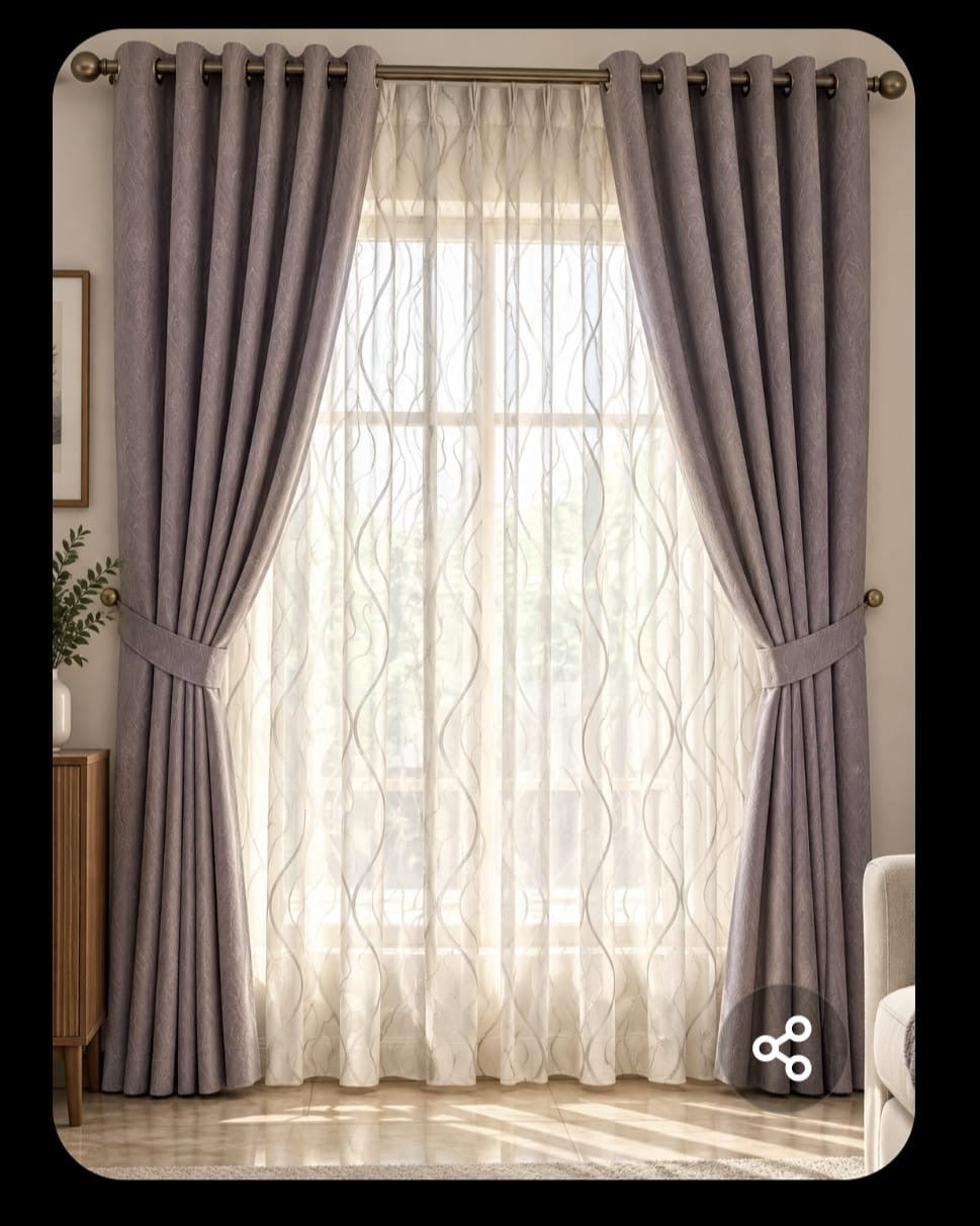 3 in 1 Curtains & Drapes Set