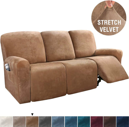 High Density Velvet Material Recliner sofa covers