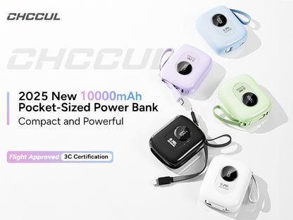Power Bank 20000mAh,Built-in Lighting & Type-C Cables