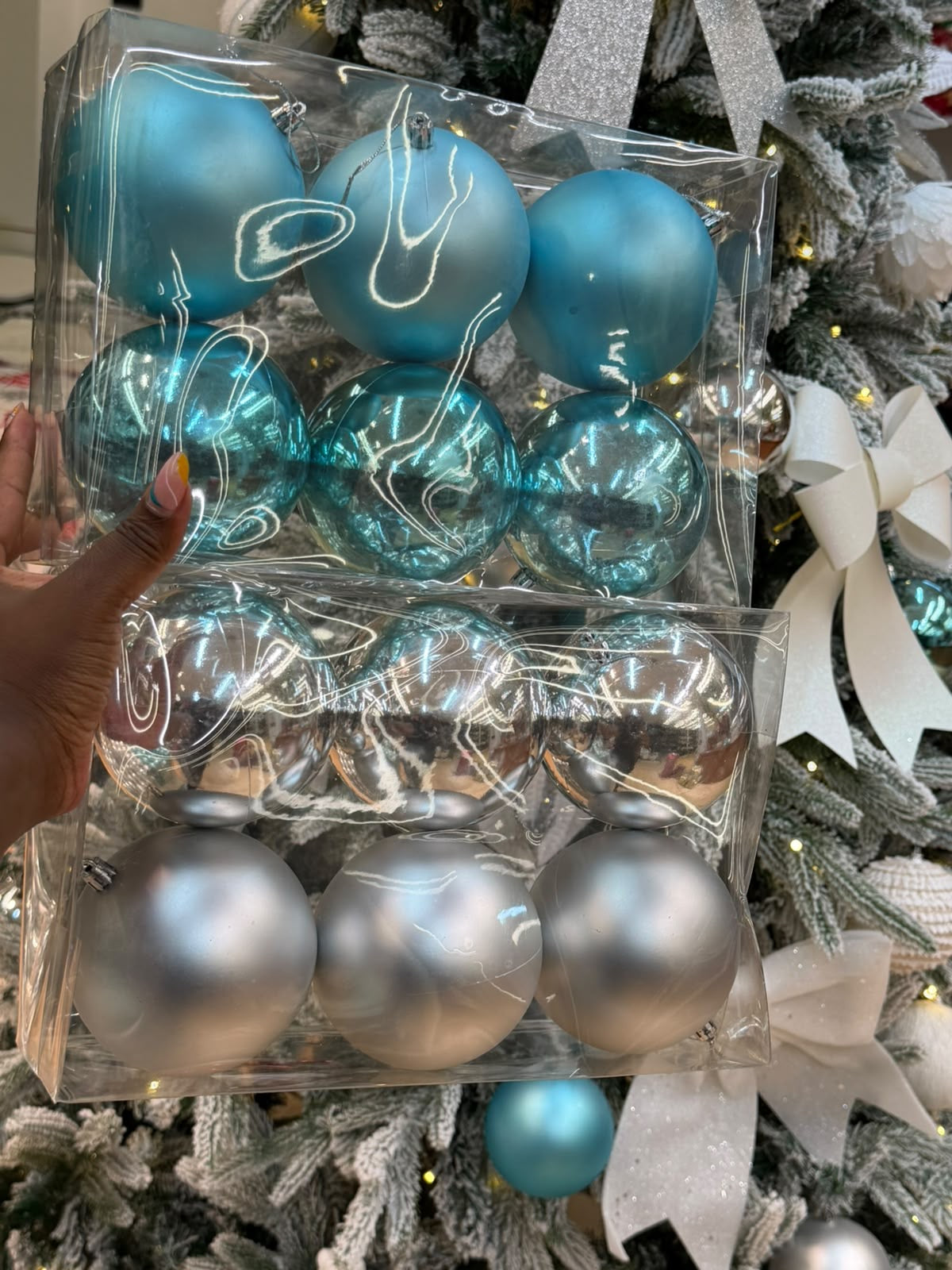 ❄️🩵 SNOWFALL BLUE CHRISTMAS BAUBLES 🩵❄️