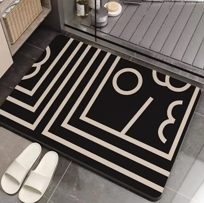 Geometric pattern door/bath mat