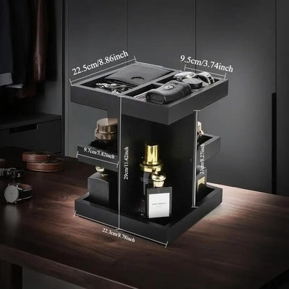 3-Tier Rotating Wooden Makeup/Cosmetics/Perfume Organizer