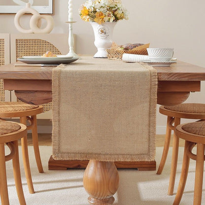 30*275 cm Natural Burlap Linen Woven Table  Runners
