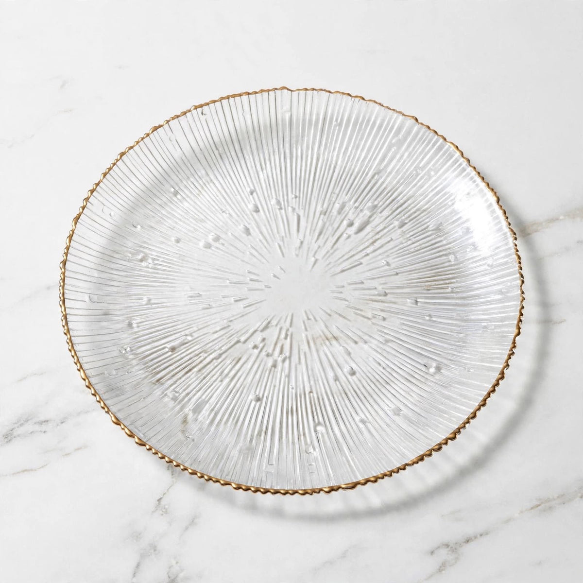 High quality Sunburst glass Plate 6pc