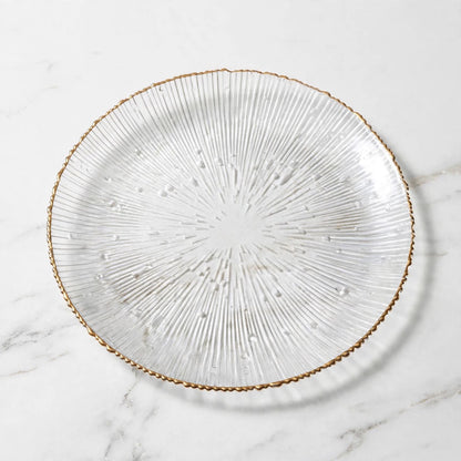 High quality Sunburst glass Plate 6pc