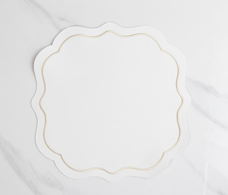 Modern Round faux leather PVC Table mats