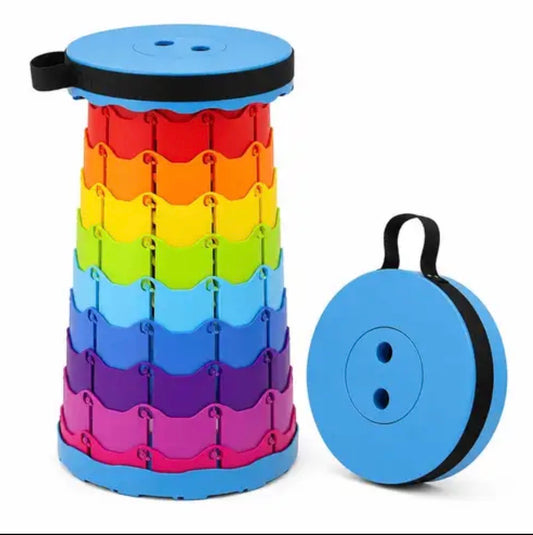Portable Rainbow Telescopic Folding Stool