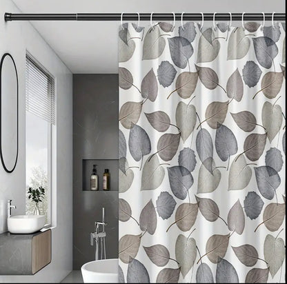 Shower curtains with hooks