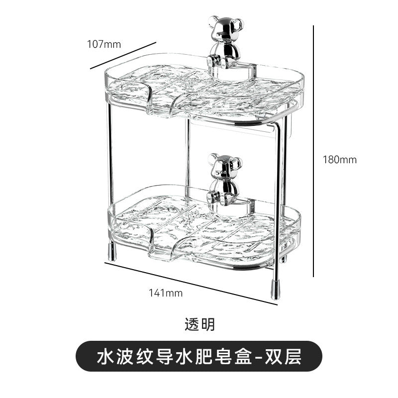 Light luxury double layer soap holder