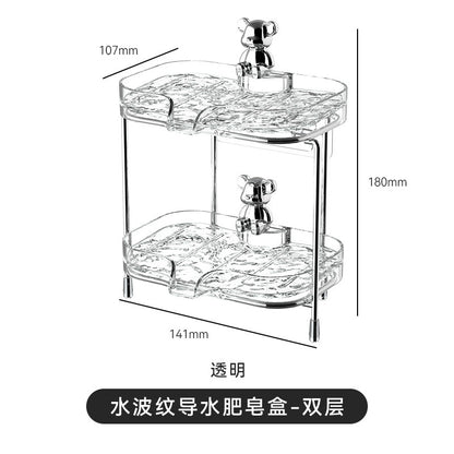 Light luxury double layer soap holder
