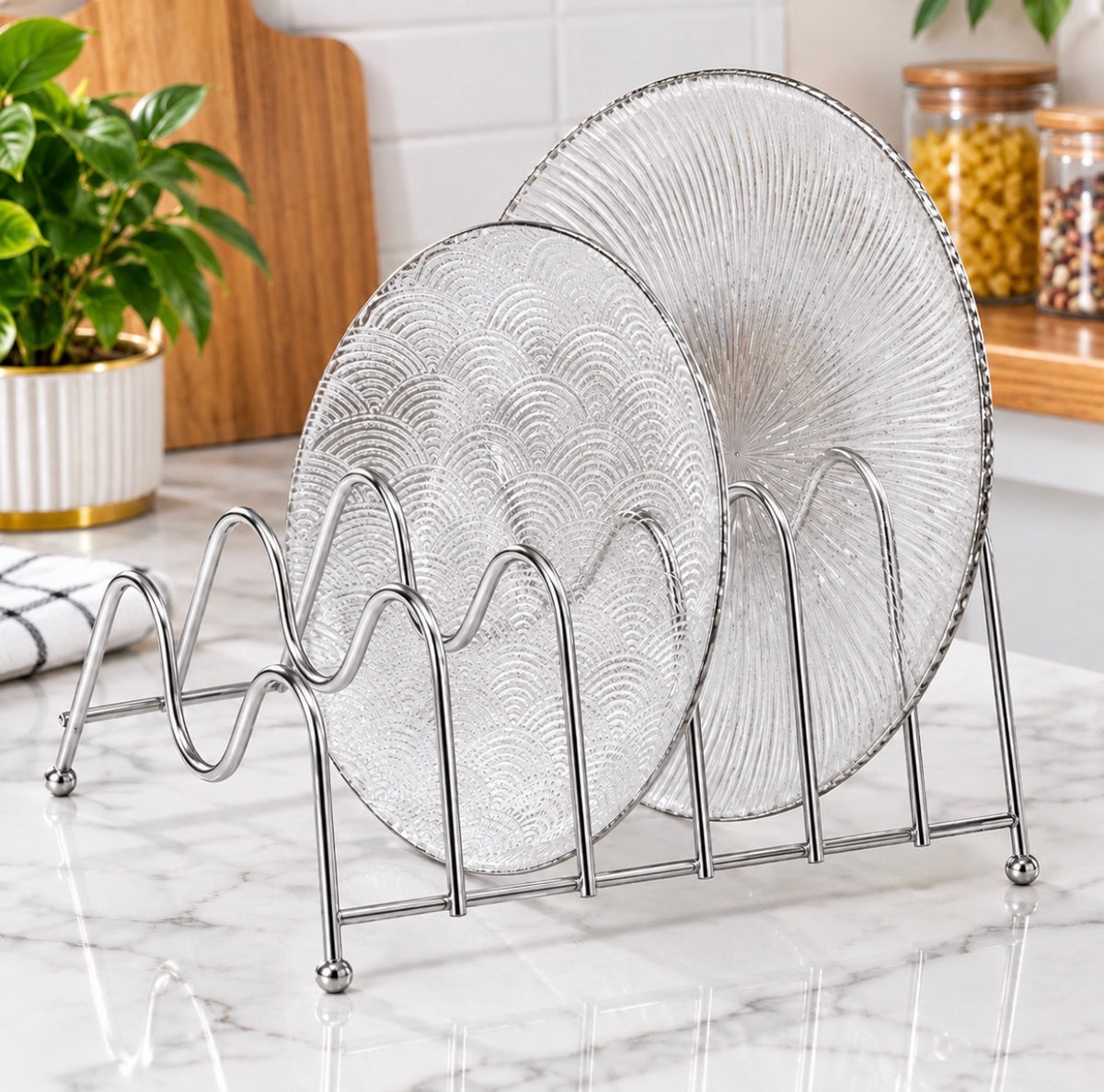 7 Slot Plate and lid organizer