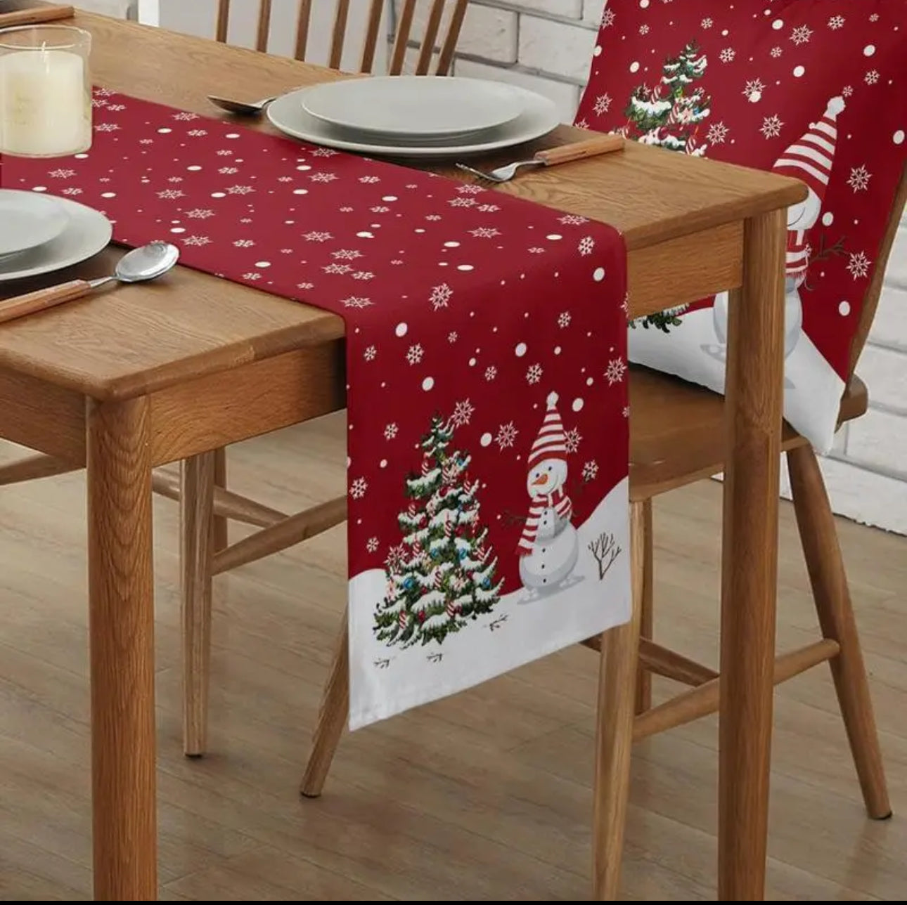 Christmas themed table runners.