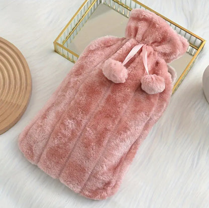 Plush velvet  hot water bottle