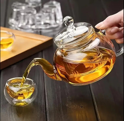 Heat resistant  glass tea pot