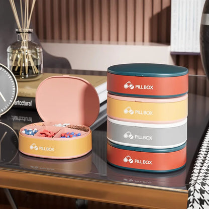 Travel mini 6 grid medicine travel organizers.