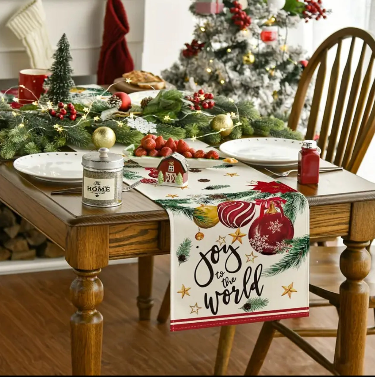 Christmas themed table runners.