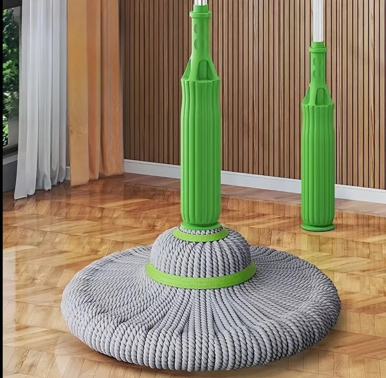 Microfiber self squeeze mop with stainless steel handle