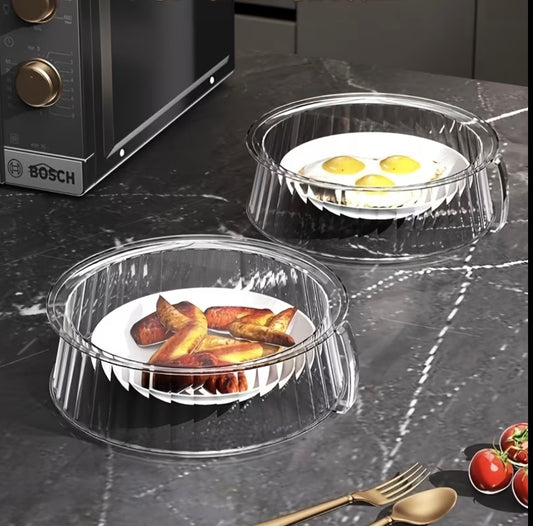 2pcs transparent multipurpose stackable multi-layer food cover