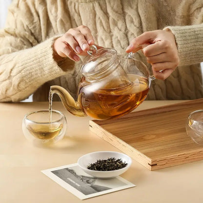 Heat resistant  glass tea pot