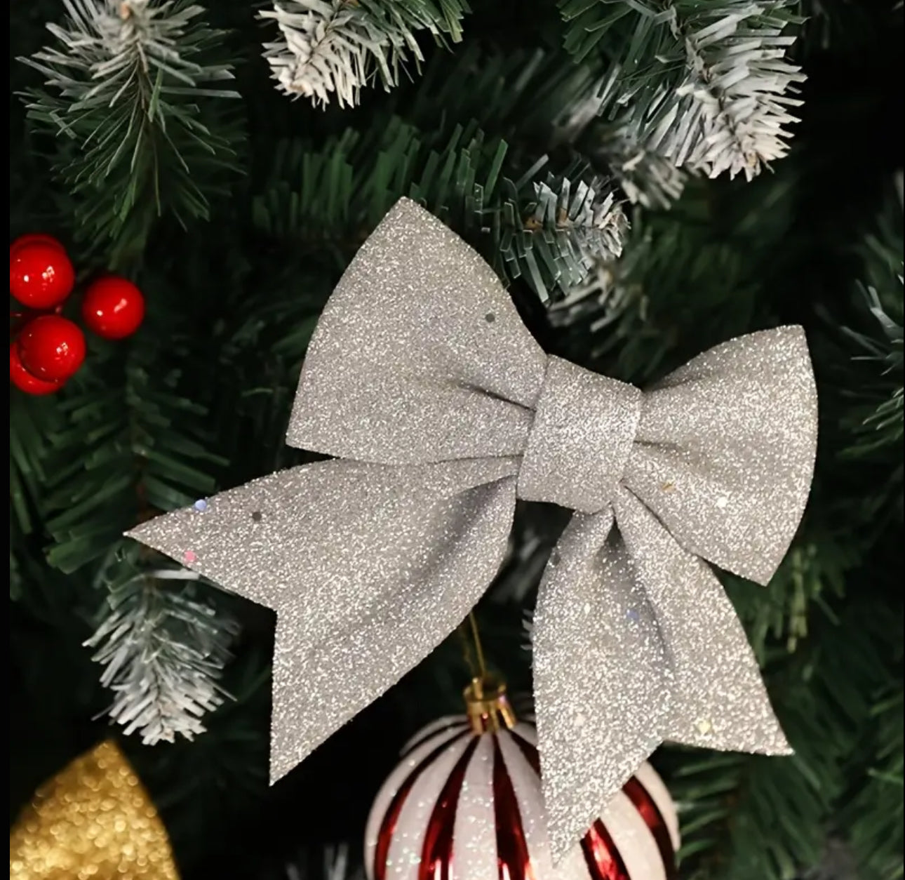 Christmas Glitter Ribbon Bows