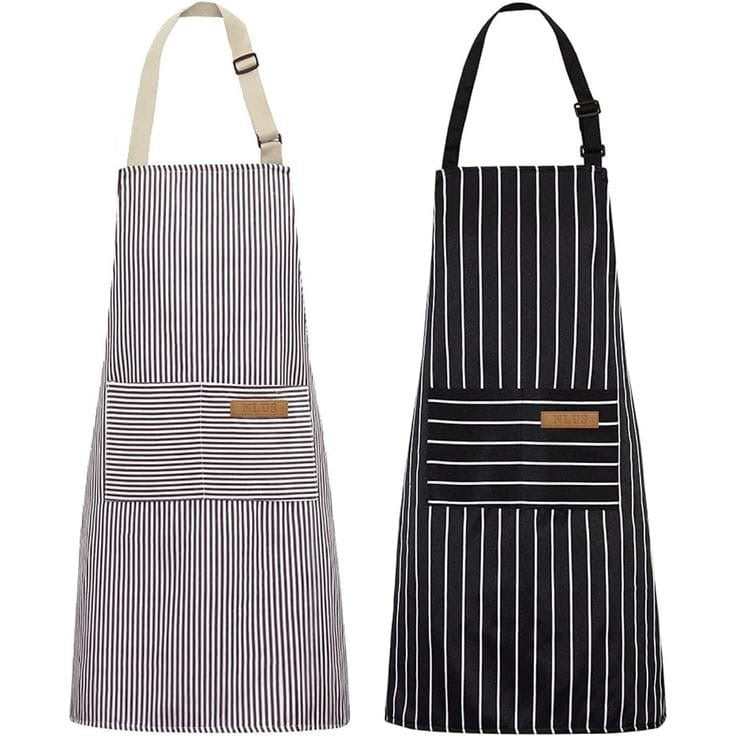 Stripped kitchen aprons