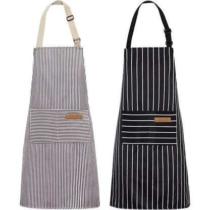 Stripped kitchen aprons