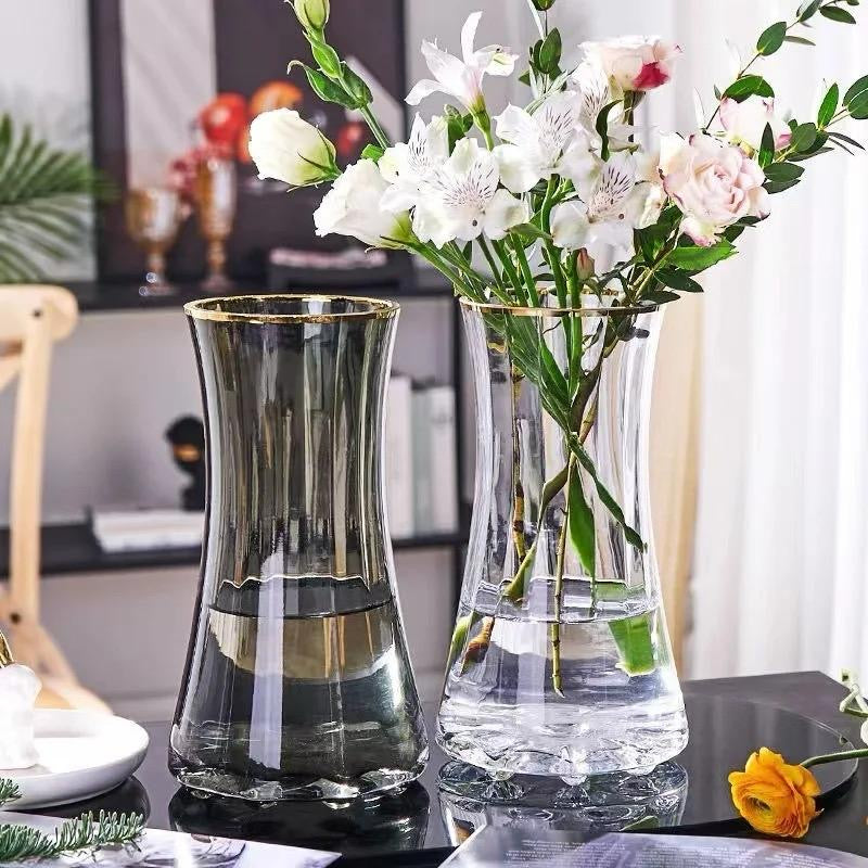 Modern creative dark  glass vase