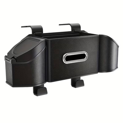 Multipurpose 7 in 1 vehicle/ car rear seat storage box with tissue cup holder