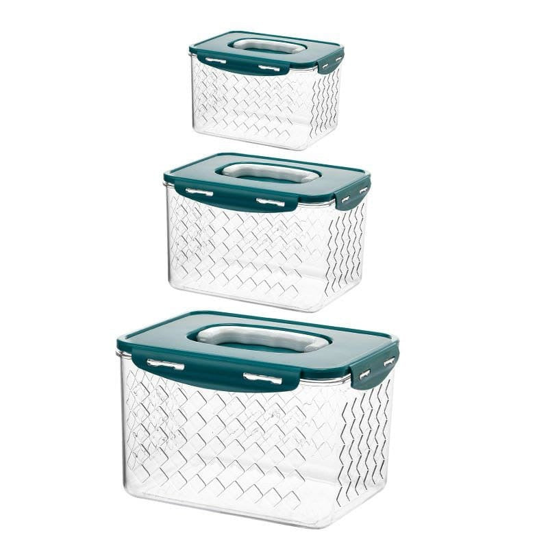 3pcs heavy acrylic fridge storage containers