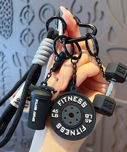 Unisex Mini Fitness Design Keychain Accessory