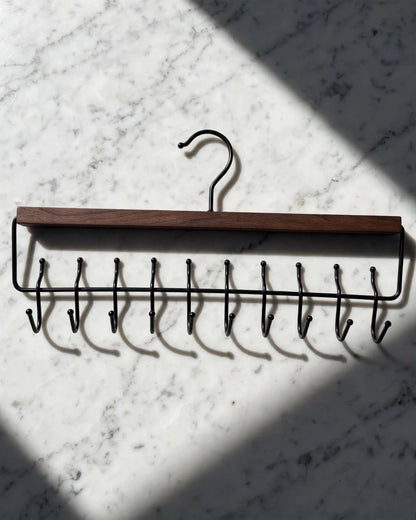 10-Hook Wooden Organizer Hanger
