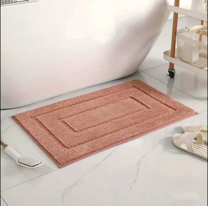 Flocking bathroom mats