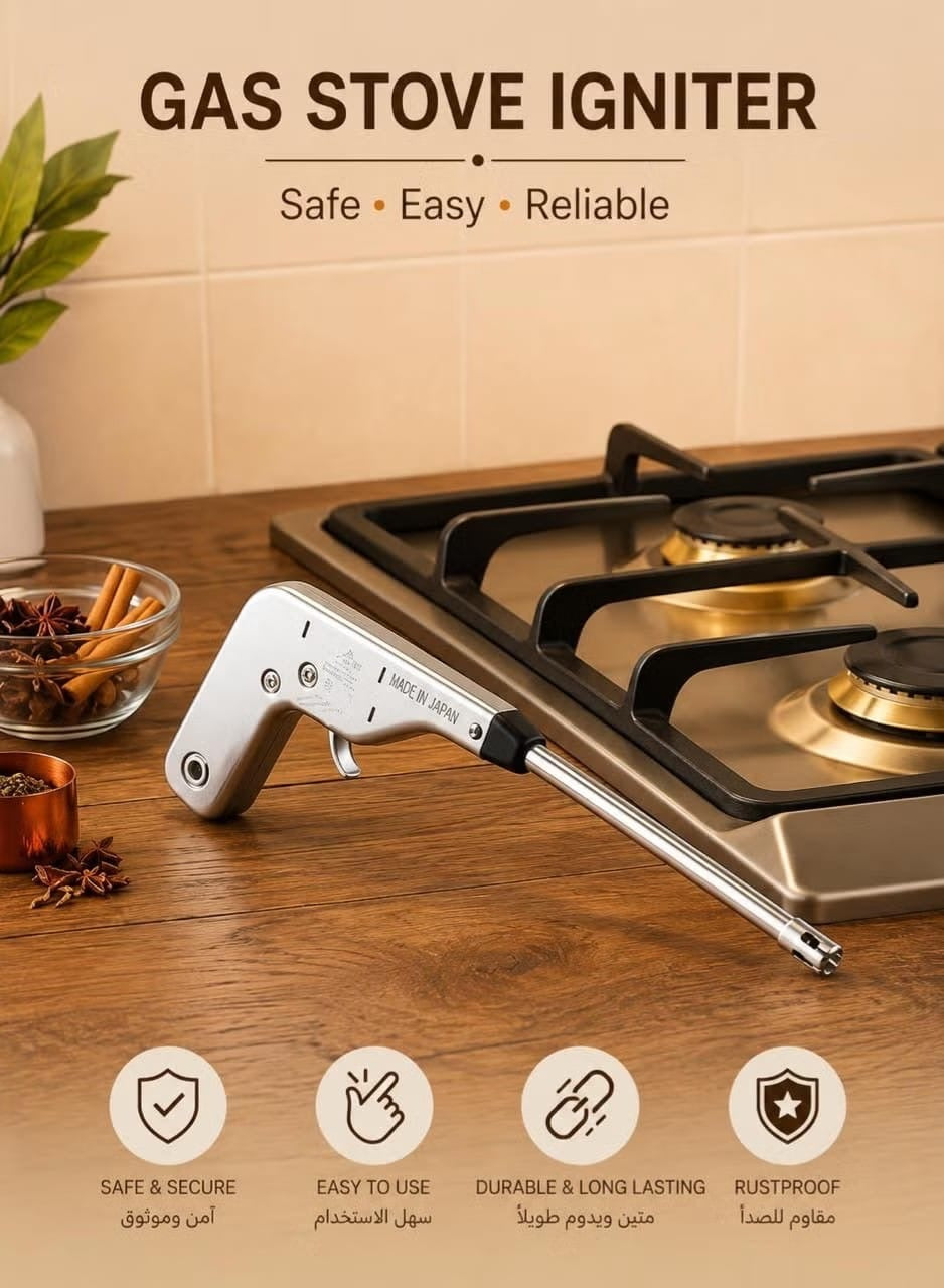 Electric Igniter Spark Gas Lighter for Kitchen Stove Steel