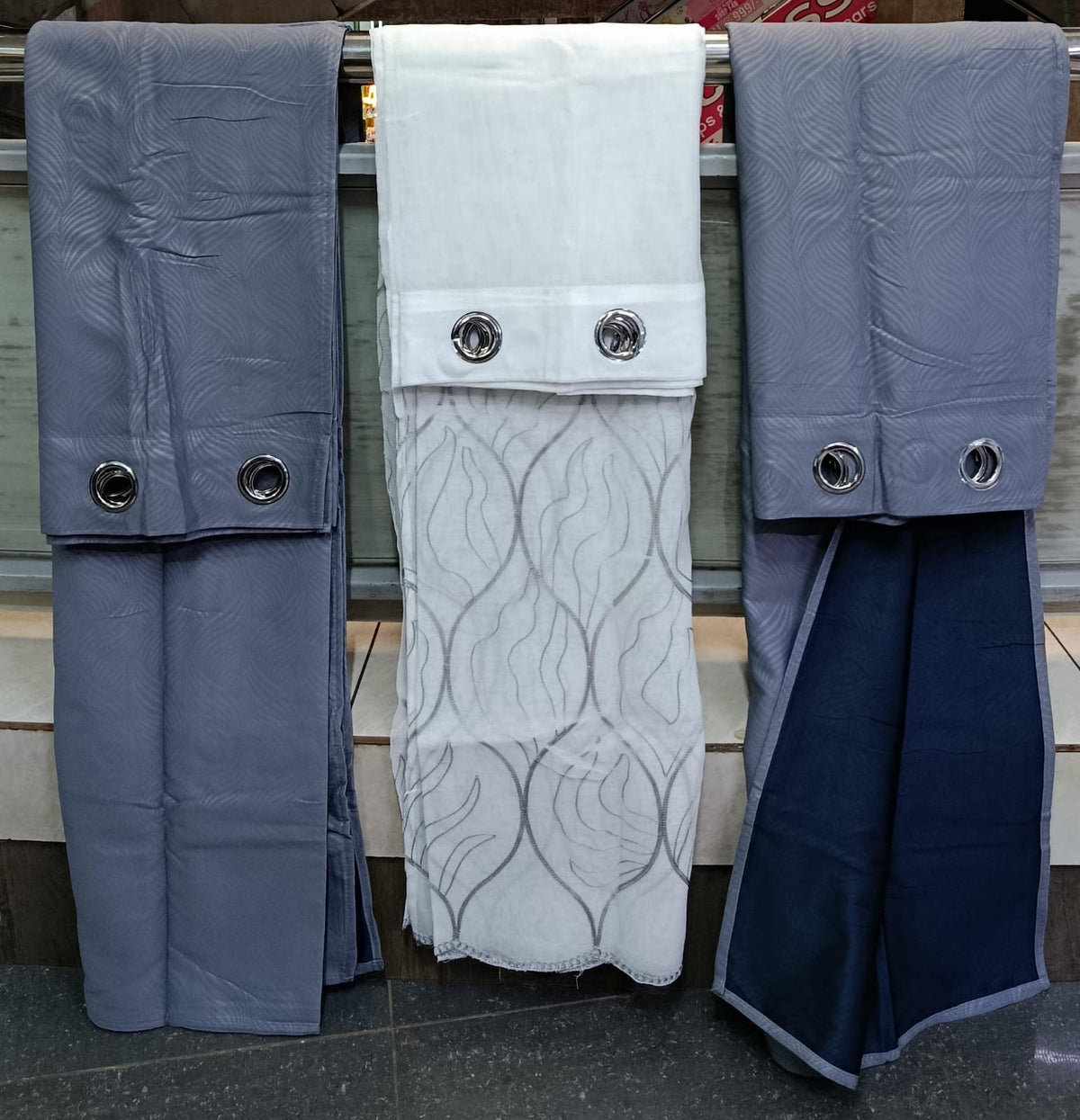 3 in 1 Curtains & Drapes Set