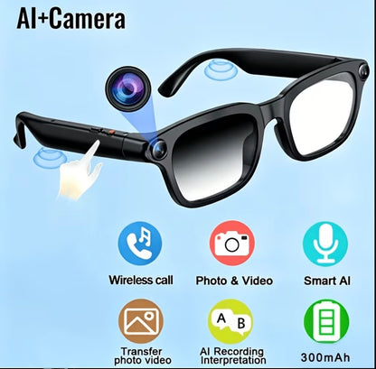 The XK One Pro-800W AI Smart Glasses, with an 8MP camera, Bluetooth connectivity, and real-time AI translation, and high quality video