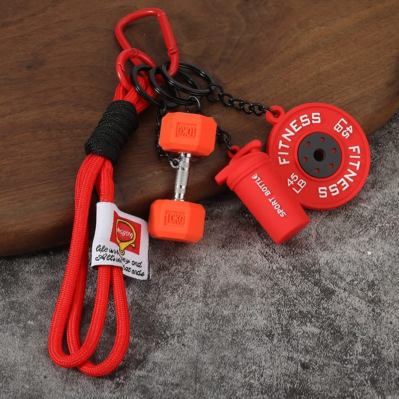 Unisex Mini Fitness Design Keychain Accessory