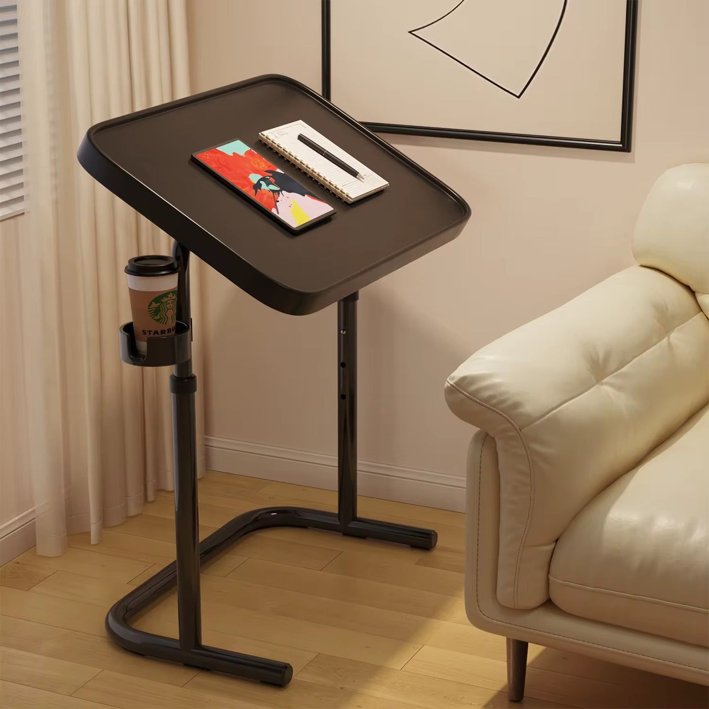 Adjustable Laptop Desk with Cup Holder