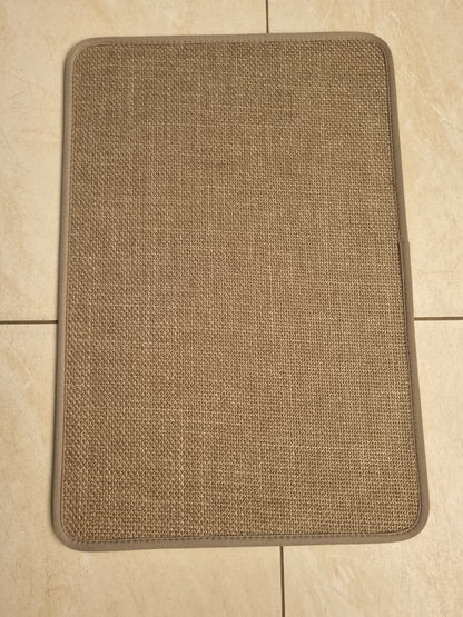 Linen super absorbent bathroom mat