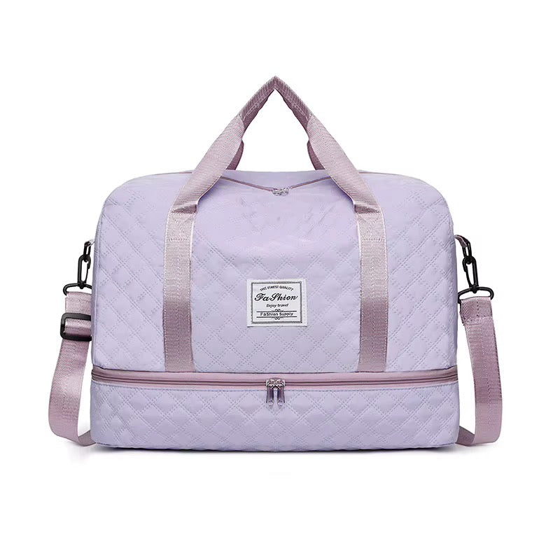 Casual Large Capacity Travel Duffel Bag | Lightweight Rhombic Lattice Design