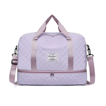Casual Large Capacity Travel Duffel Bag | Lightweight Rhombic Lattice Design
