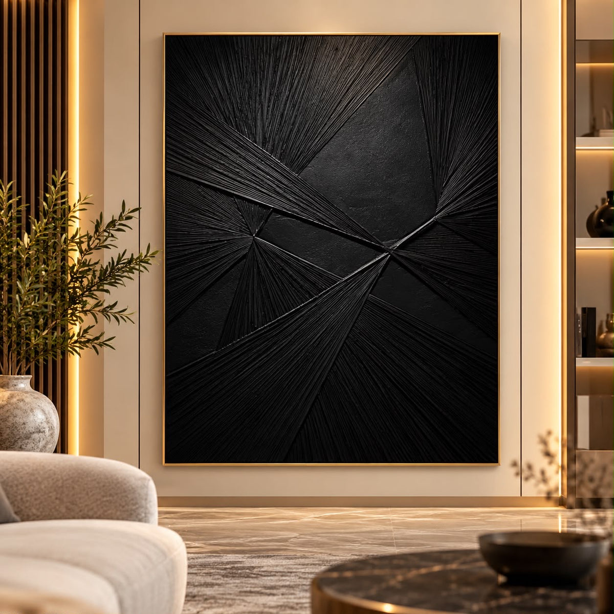 Neutral Geometric Abstract Art