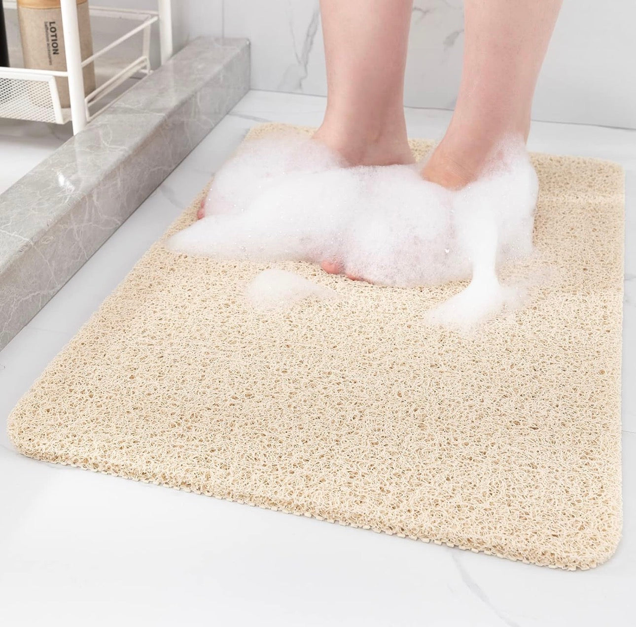 Loofah  bath mat with drainage