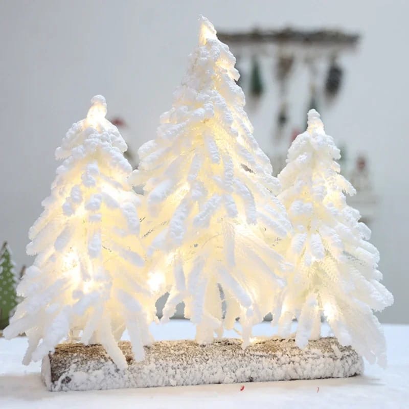 mini pine white flaked Christmas Deco