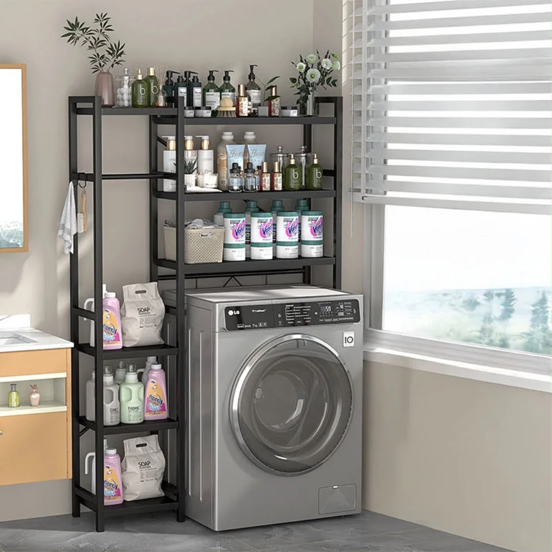Multifunctional rust free  washing machine Rack with storage shelves