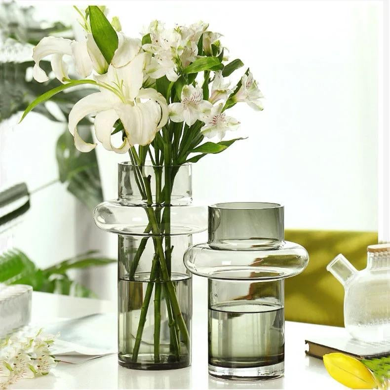 Modern creative clear  glass vase