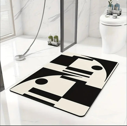 Geometric pattern door/bath mat